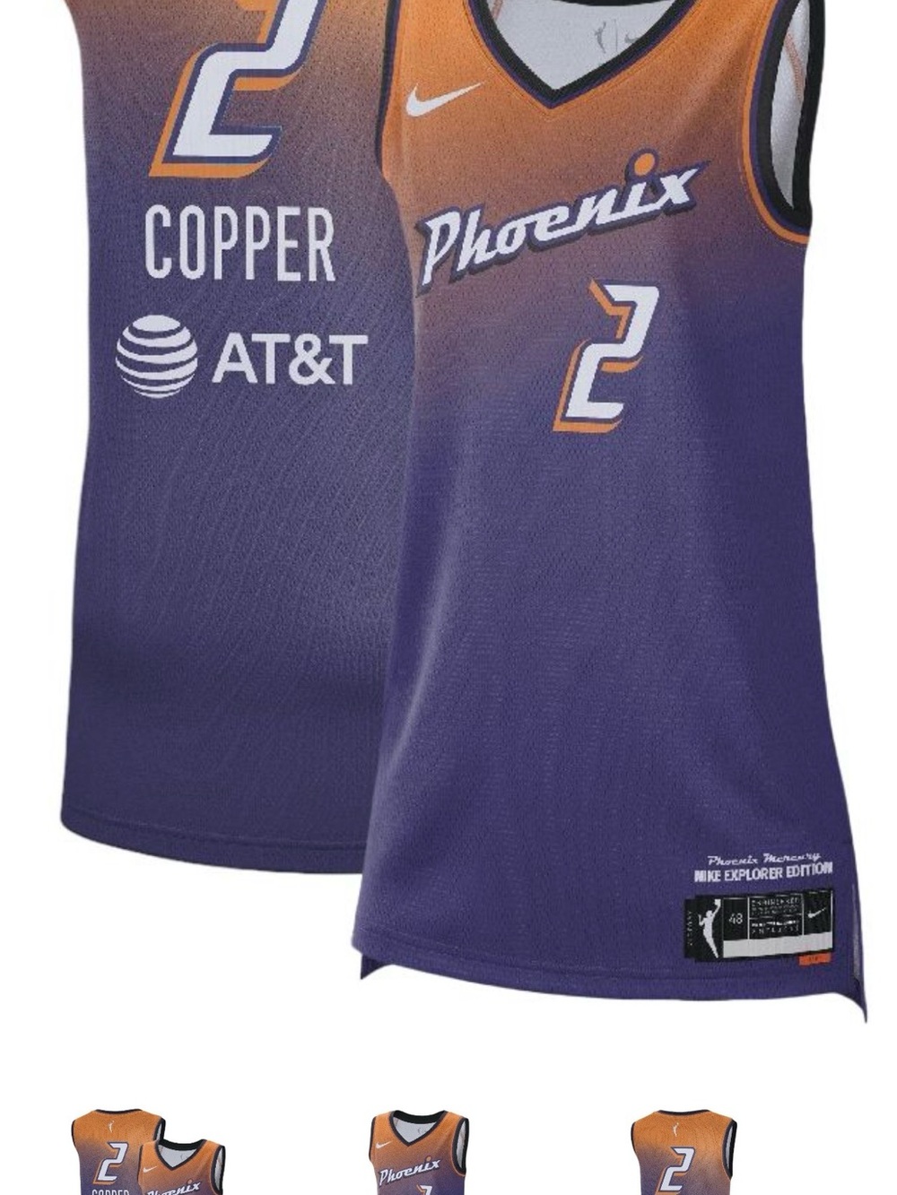 Nike WNB Phoenix Mercury Kahleah Copper explorer edition jersey